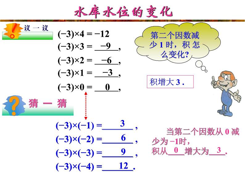 2021-2022学年度北师大版七年级数学上册课件 2.7 有理数的乘法（1） 1第3页