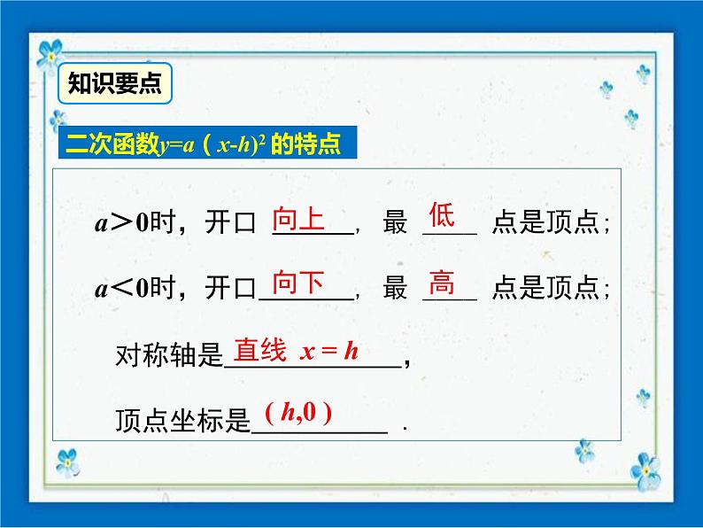 冀教版数学九年级下册 30.2 第2课时 二次函数y=a(x-h)2和y=a(x-h)2+k的图像和性质【课件+教案】07