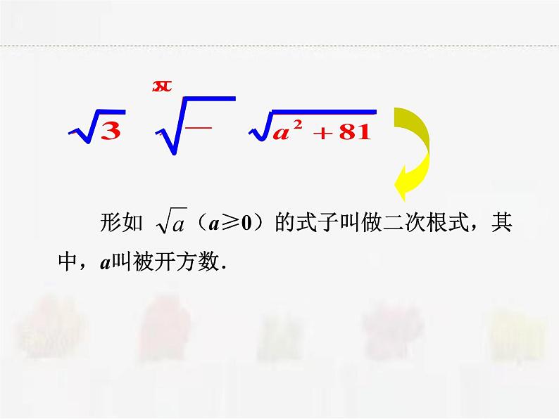 苏科版数学八年级下册 12.1二次根式第1课时【课件+教案】05