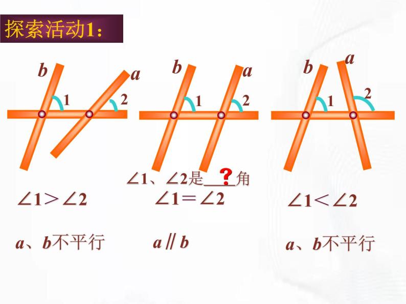 苏科版数学七年级下册 第七章 第一节 探索直线平行的条件 第1课时 课件08