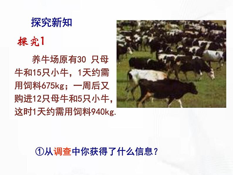 苏科版数学七年级下册 第十章 第五节 用二元一次方程组解决问题 第1课时 课件05