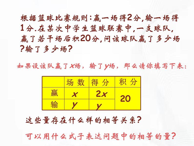 苏科版数学七年级下册 第十章 第一节 二元一次方程 第1课时 课件05