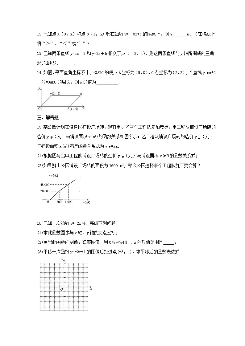 2022年人教版数学八年级下册19.2.3《一次函数与方程、不等式》课时练习（含答案）03