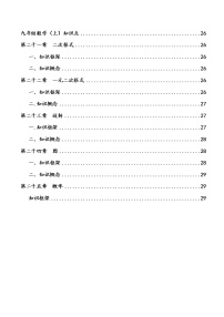 人教版数学九年级上册知识点