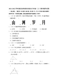 2021-2022学年湖北省孝感市安陆市八年级（上）期中数学试卷