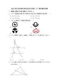 2021-2022学年四川省自贡市八年级（上）期中数学试卷  解析版