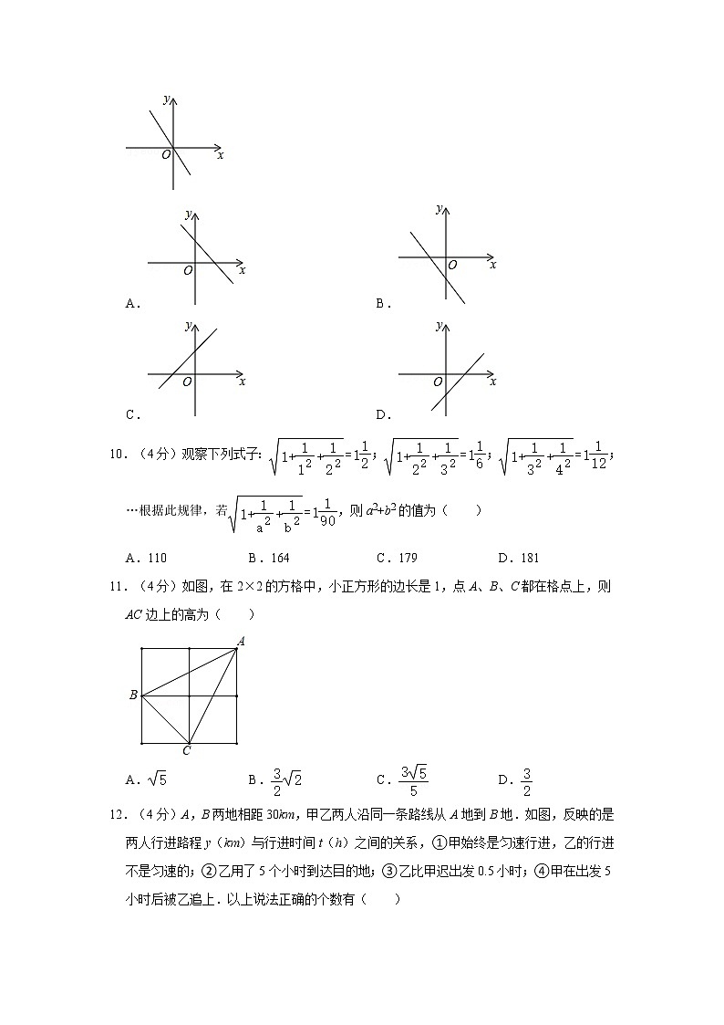 2021-2022学年山东省济南市商河县五校联考八年级（上）期中数学试卷02
