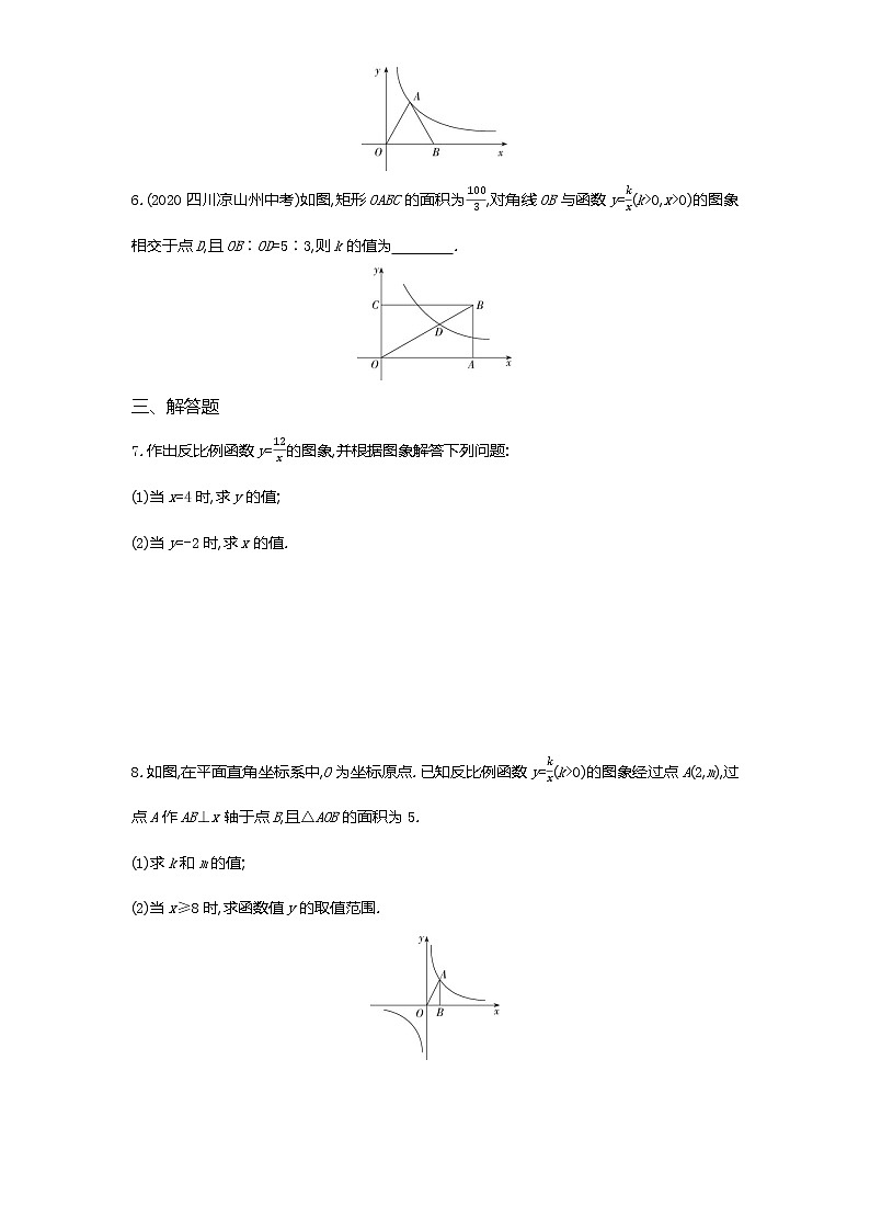 第二十六章26.1.2　反比例函数的图象和性质第1课时练习-2022学年数学九年级下册人教版（Word含解析）第2页