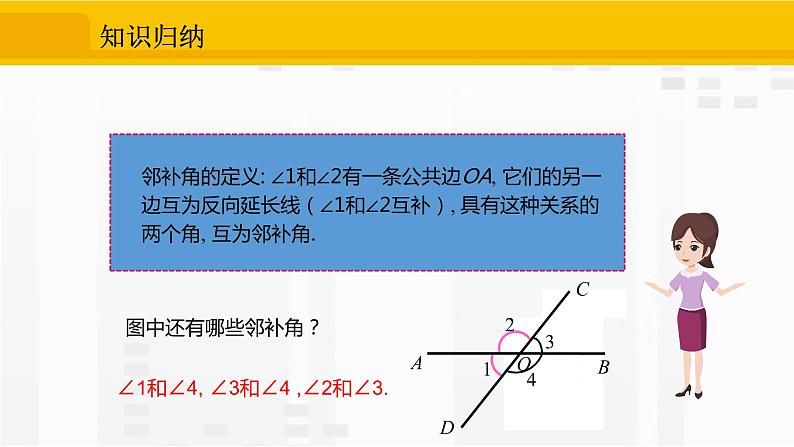 人教版版数学七年级下册5.1.1 相交线【课件+练习】07