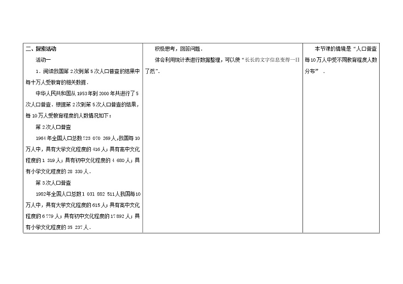 苏科初中数学八下《7．2　统计表、统计图的选用》word教案 (1)第2页