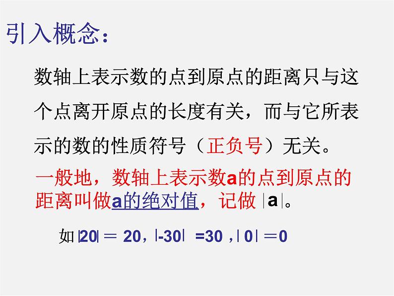 广东省惠州县梁化中学七年级数学上册《1.2.4 绝对值》课件第7页