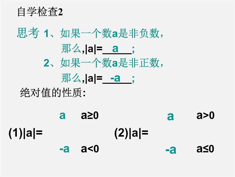 广东省汕头市龙湖实验中学七年级数学上册 1.2.4 绝对值课件第6页