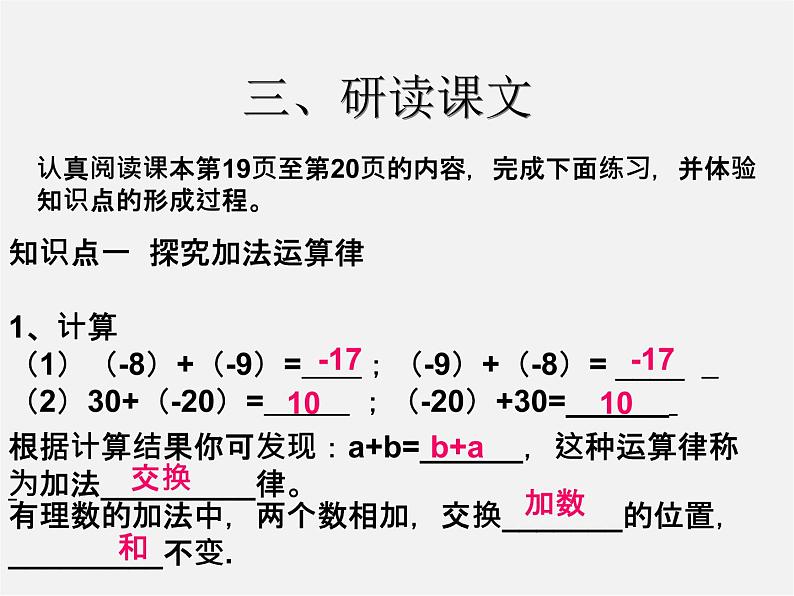 七年级数学上册 1.3.1 有理数的加法课件2第4页