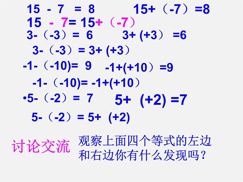 七年级数学上册 1.3.2 有理数的减法课件05