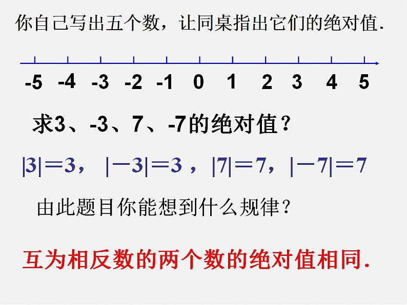 山东省淄博市临淄区皇城镇第二中学七年级数学上册 1.2.4 绝对值课件08