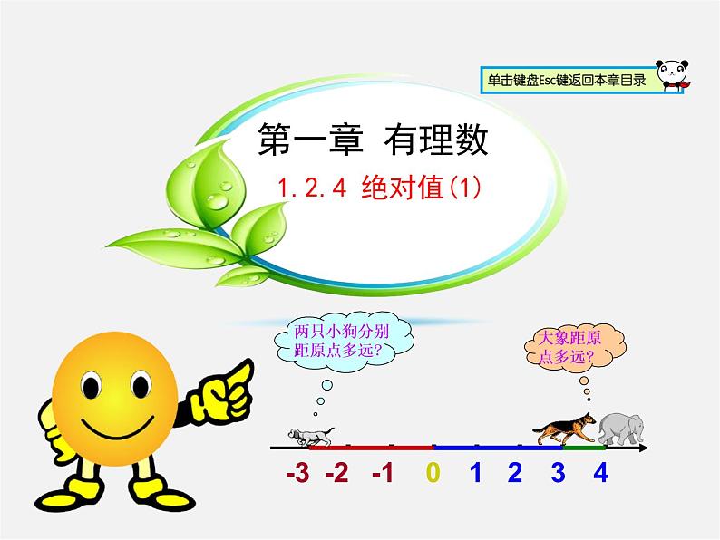 山东省临沂市蒙阴县第四中学七年级数学上册《1.2.4 绝对值》课件101