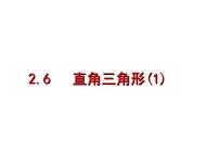 浙教版八年级上册2.6 直角三角形教课内容ppt课件