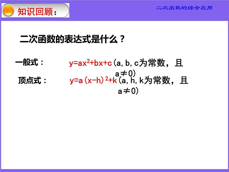 2021年中考数学专题复习：二次函数的综合应用 课件第4页