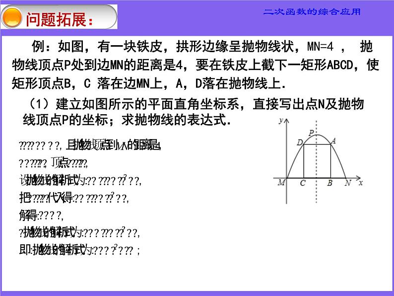 2021年中考数学专题复习：二次函数的综合应用 课件第6页