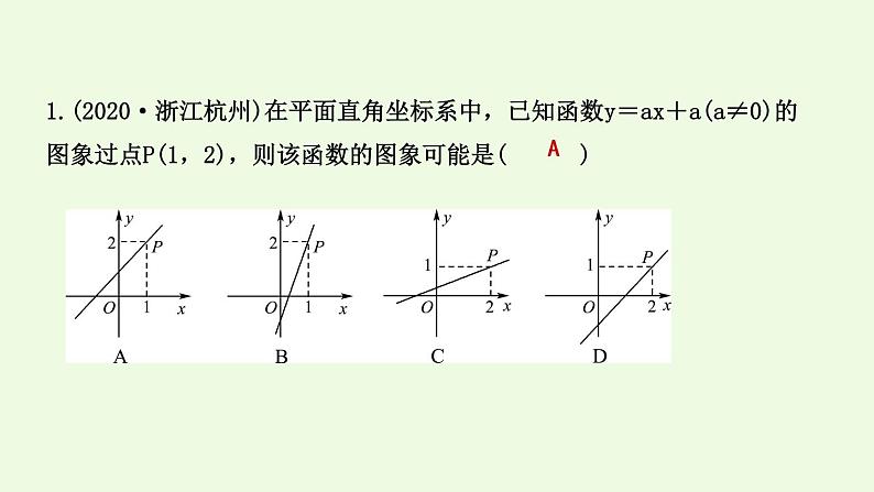 2021年人教版数学中考专题复习课件  第三章 第2课时 一次函数04