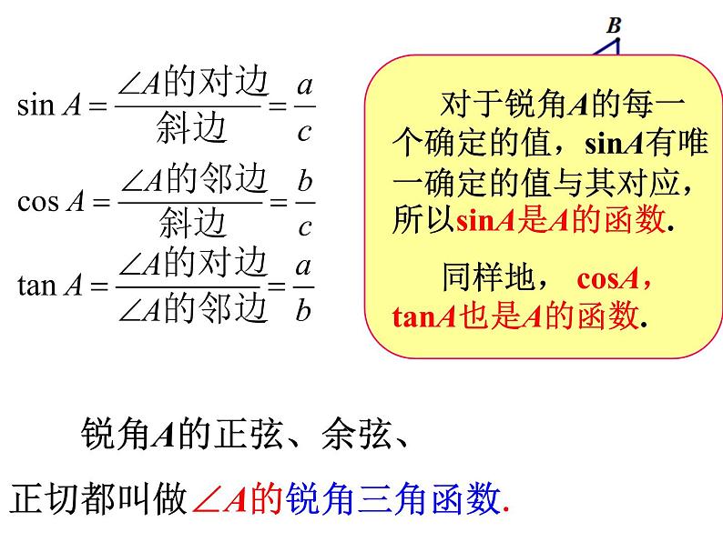 2021—2022学年九年级数学人教版下册课件28.1-锐角三角函数第二课时第6页