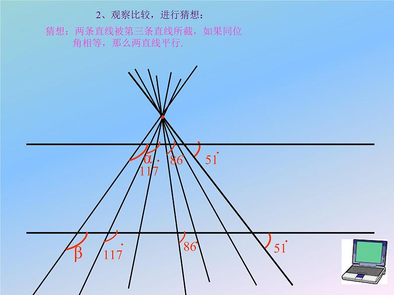 2021-2022学年人教版数学七年级下册 5.2.2 平行线的判定  课件第8页