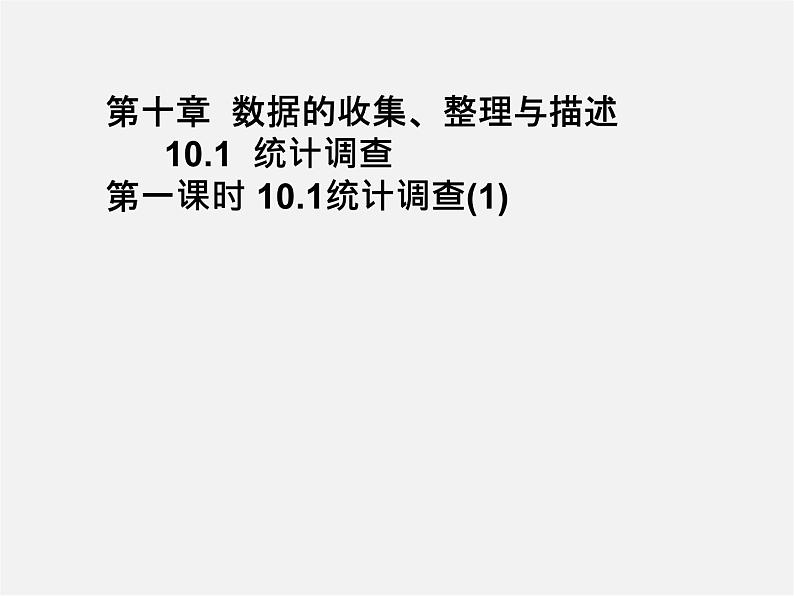 第3套人教初中数学七下  10.1 统计调查课件101