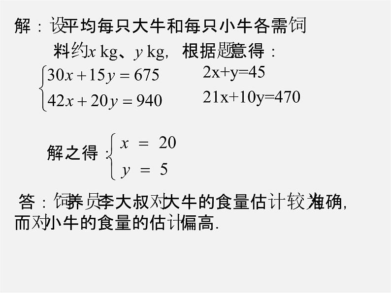 第6套人教初中数学七下 8.3 实际问题与二元一次方程组课件4第4页