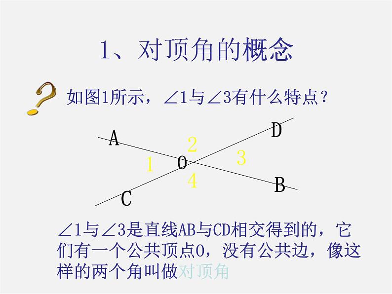 第8套人教初中数学七下  5.1.1 相交线课件03