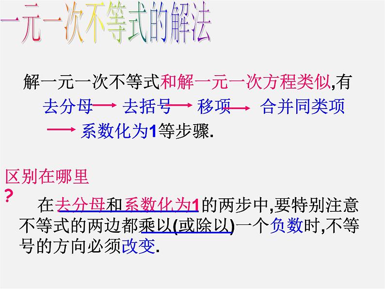 第8套人教初中数学七下  9.2 一元一次不等式的解法大全课件07