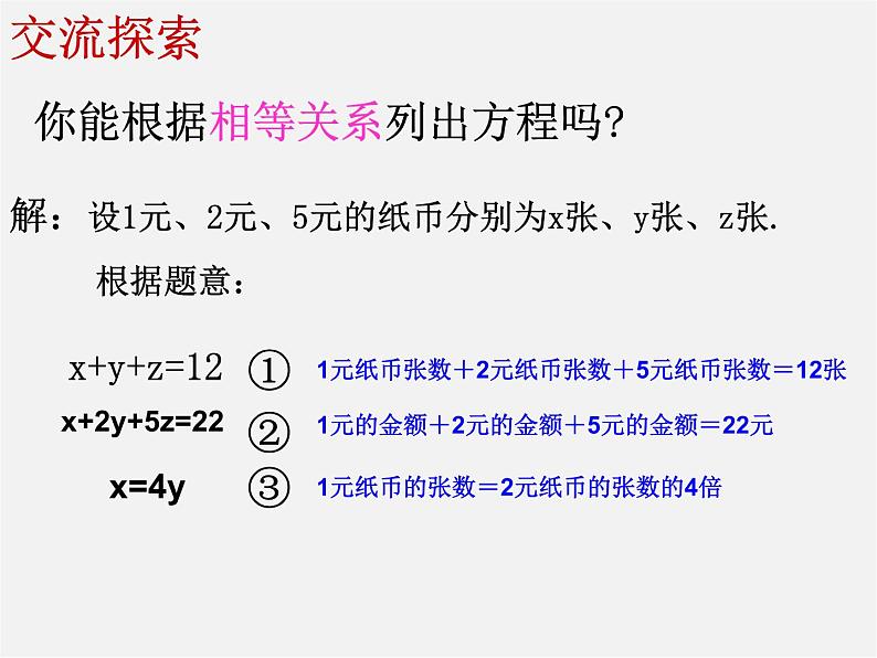 第11套人教初中数学七下  8.4 三元一次方程组的解法课件第6页