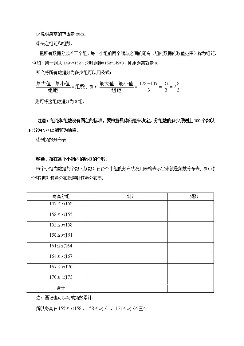 第3套人教初中数学七下  10.2 直方图教案1第2页