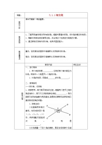 2021学年5.1.1 相交线教案