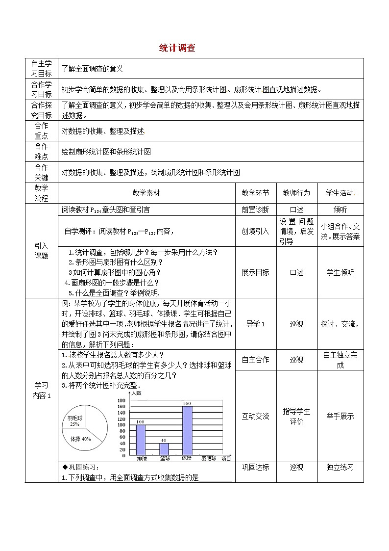 第7套人教初中数学七下 《10.1 统计调查（第1课时）》教学设计第1页