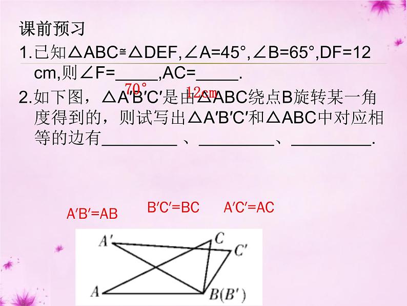 第5套人教初中数学八上  第十二章 全等三角形同步授课课件第2页