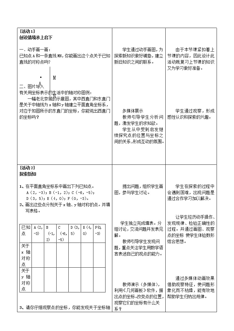 第2套人教初中数学八上  13.2.2 用坐标表示轴对称教案03