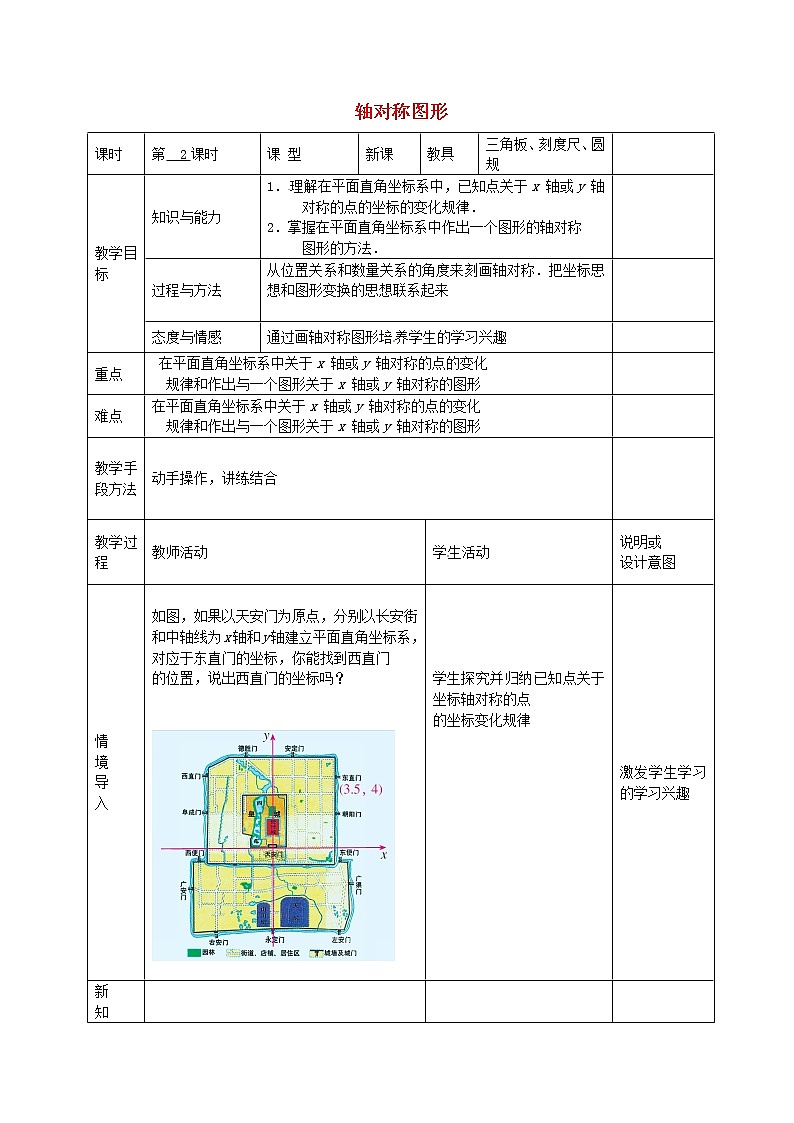 第6套人教初中数学八上  13.2.1 作轴对称图形教案201