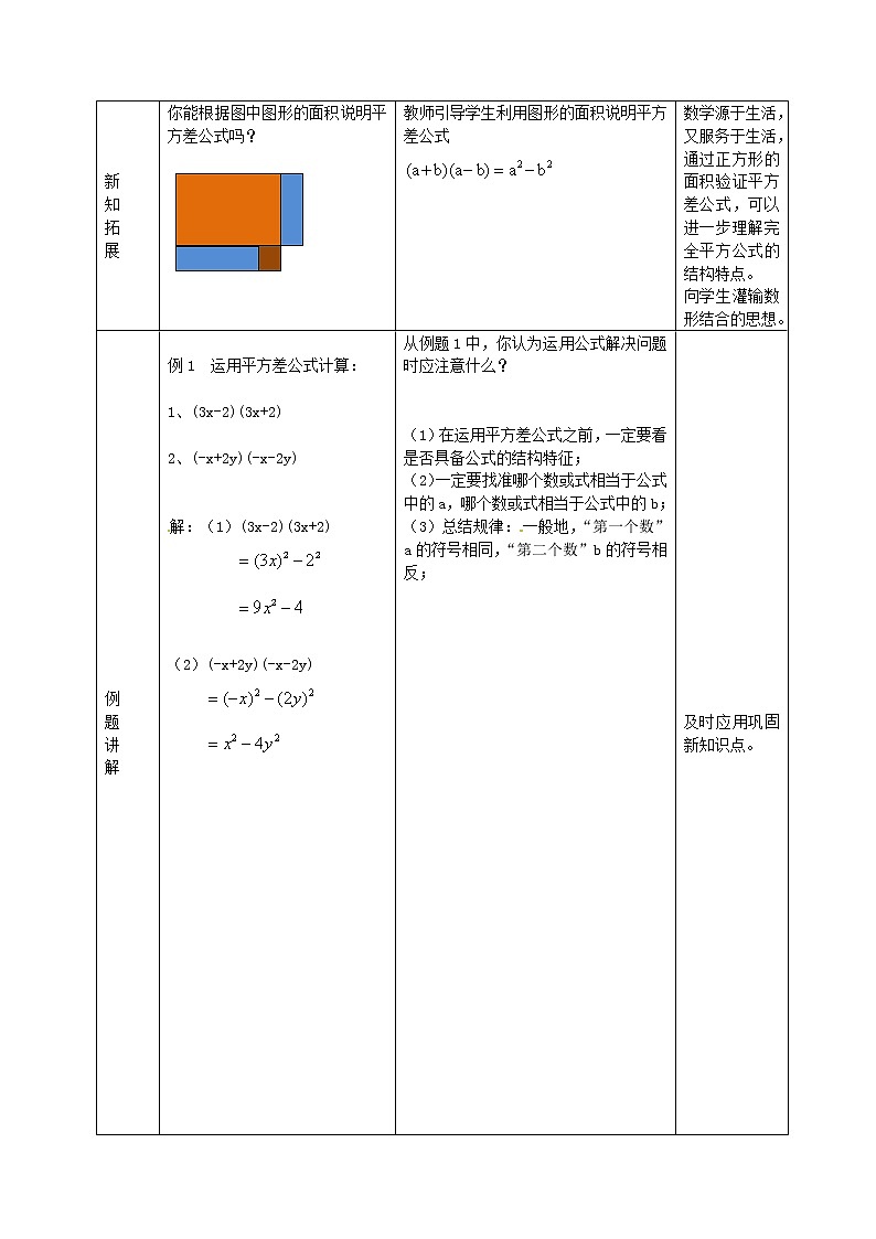 第6套人教初中数学八上  14.2《乘法公式》平方差公式（第2课时）教案02