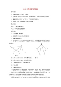 初中数学人教版八年级上册12.2 三角形全等的判定第2课时教案