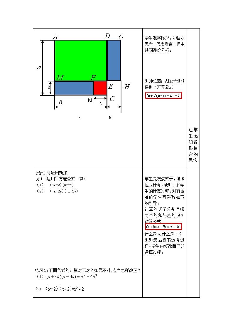 第9套人教初中数学八上  14.2 乘法公式 平方差公式教案第2页