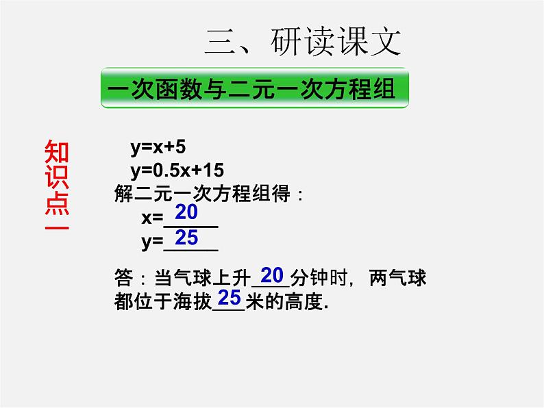 第3套人教初中数学八下  19.2.3《一次函数与方程、不等式》一次函数与一元一次方程课件107