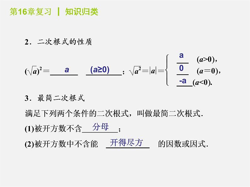 第4套人教初中数学八下  16 二次根式总复习课件第3页