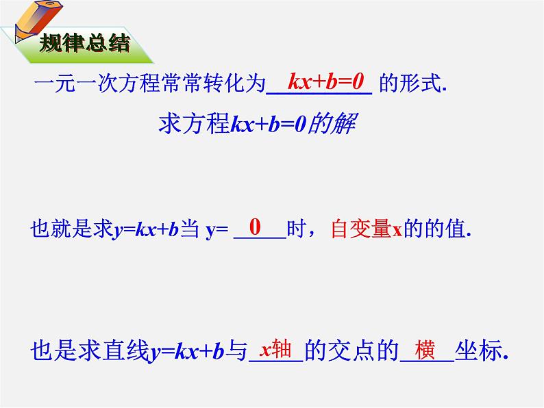 第5套人教初中数学八下  19.2.3 一次函数与方程、不等式（第1课时）课件05