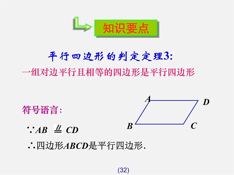 第7套人教初中数学八下 18.1.2 平行四边形的判定课件2第8页