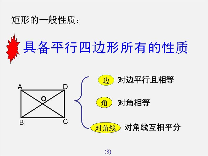 第7套人教初中数学八下 18.2.1《矩形》矩形的性质课件第8页