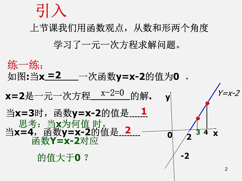 第7套人教初中数学八下 19.2.3《一次函数与方程、不等式》一次函数与一元一次不等式课件02