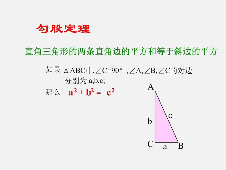 第9套人教初中数学八下 17.2 勾股定理课件第3页