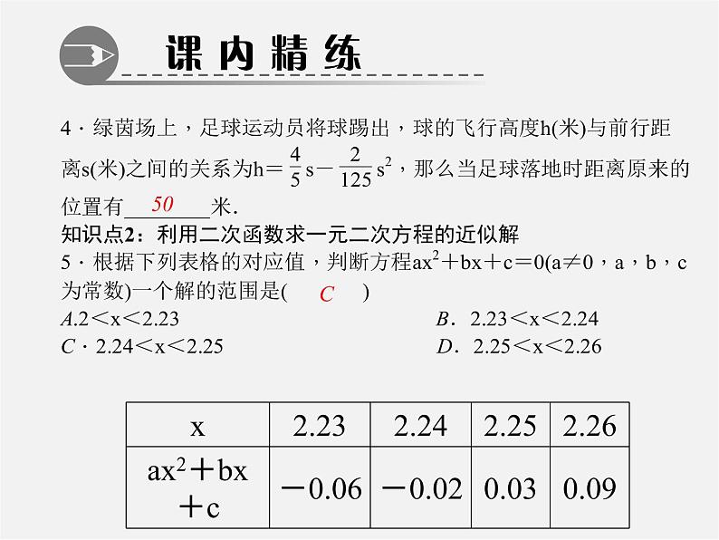 第5套人教初中数学九上  22.2 二次函数与一元二次方程（第1课时）课件2第4页