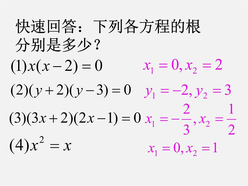 第6套人教初中数学九上  21.2.3 因式分解法课件305