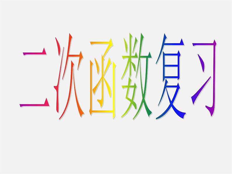 第6套人教初中数学九上  22《二次函数》二次函数复习课件第1页